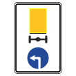 Дорожный знак 4.8.3 «Направление движения транспортных средств с опасными грузами» (металл 0,8 мм, I типоразмер: 900х600 мм, С/О пленка: тип В алмазная)